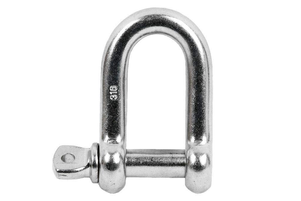 DOJA INDUSTRIAL | Grilletes de Acero Galvanizado M6 | PACK: 10 | GRILLETE de acero RECTOS para colgar saco de boxeo cables de acero cadena de acero | Grilletes 4x4 en D para cargas pesadas transporte