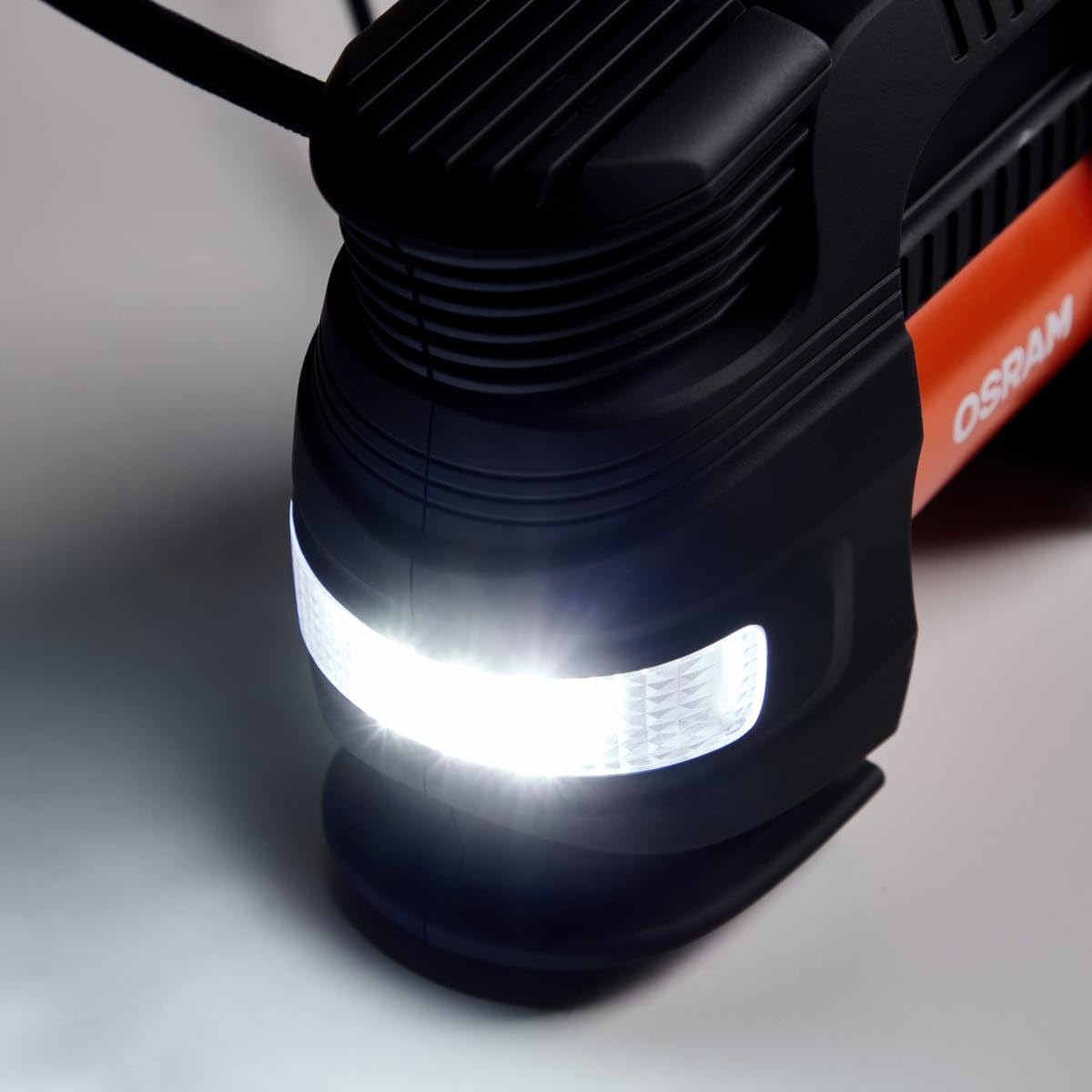 OSRAM TYREinflate 830, inflador de neumáticos para vehículos Grandes, inflador Digital de con Parada automática y luz LED, válvula desinfladora, compresor portátil para neumáticos de automóviles