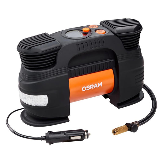 OSRAM TYREinflate 830, inflador de neumáticos para vehículos Grandes, inflador Digital de con Parada automática y luz LED, válvula desinfladora, compresor portátil para neumáticos de automóviles