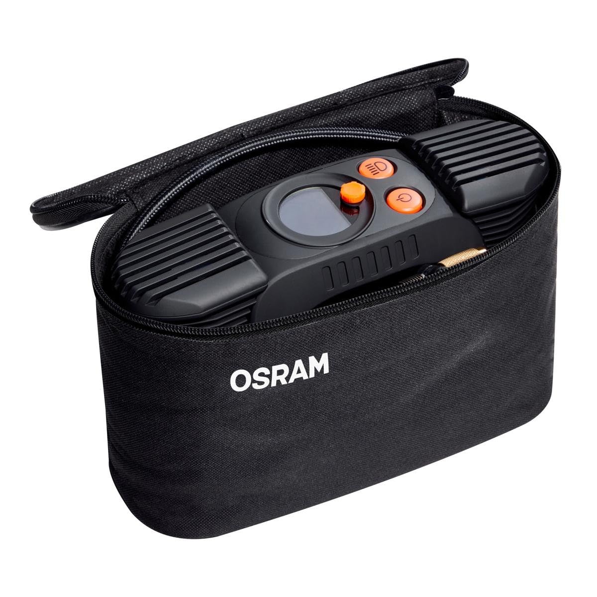 OSRAM TYREinflate 830, inflador de neumáticos para vehículos Grandes, inflador Digital de con Parada automática y luz LED, válvula desinfladora, compresor portátil para neumáticos de automóviles