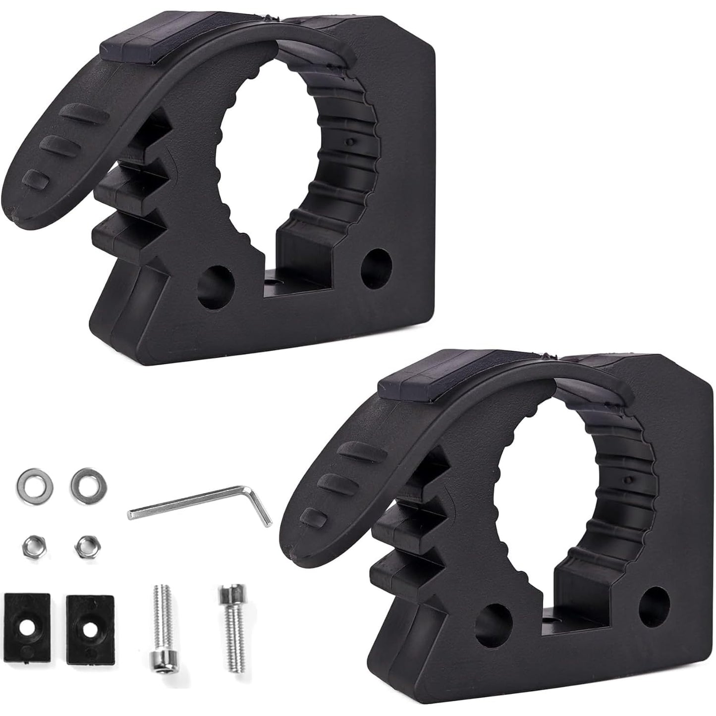 Greluma 2 piezas Soporte para pala, abrazadera de goma de liberación rápida, compatible con mangos de herramientas de 3 a 4 cm de diámetro para camiones, UTV, ATV, todoterrenos y 4x4.
