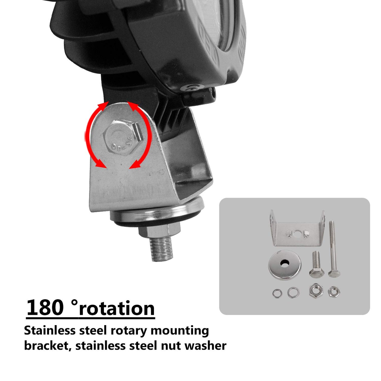 RIGIDON 2 Pcs Faros trabajo led redondo, Negro 7 pulgadas 51W, lámpara trabajo led para off road camión coche SUV 4x4 Tractor, 12v 24v faros antiniebla,6000K Floodlight, off road led lights